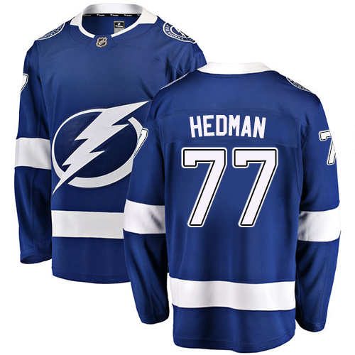 Kinder Tampa Bay Lightning Eishockey Trikot Victor Hedman #77 Breakaway Blau Fanatics Branded Heim